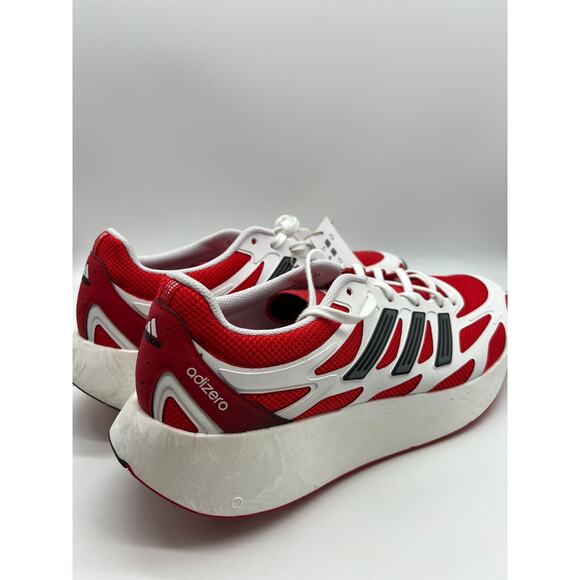 adidas Adizero Aruku White Pure Ruby Red JI0308 Running Shoes Men's 13 - Picture 6 of 16